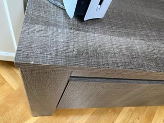 Mueble TV madera y cristal