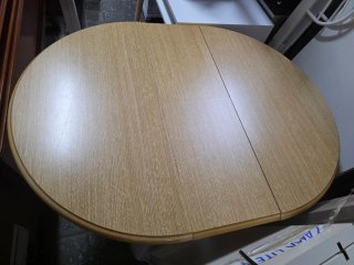 Mesa redonda extensible roble