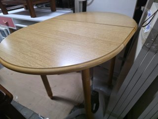 Mesa redonda extensible roble