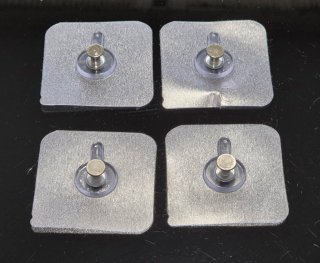 4 Colgadores Adhesivos Plástico y Metal
