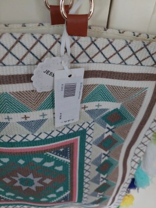 Borsa shopper etnica con nappine