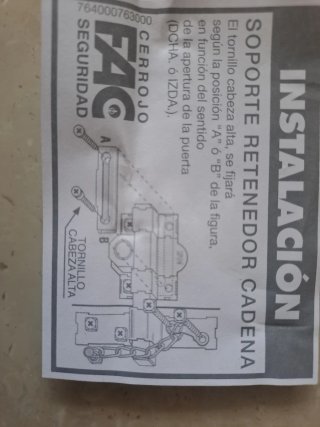 NUEVO. Cerrojo FAC 301-R/80 Níquel. Con garantia d