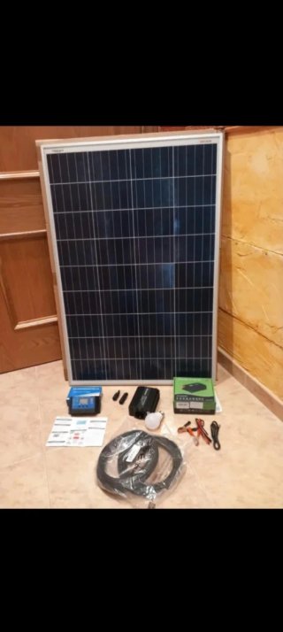 Kit Solar 12V Placa + Inversor 220V