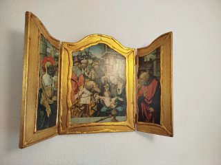 Cuadro Tríptico Dorado