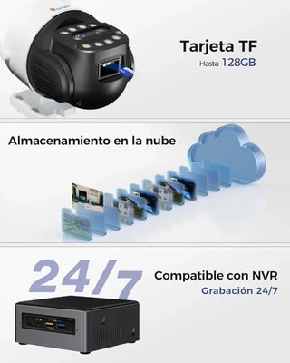 Ctronics Cámara Vigilancia Zoom Híbrido 10X