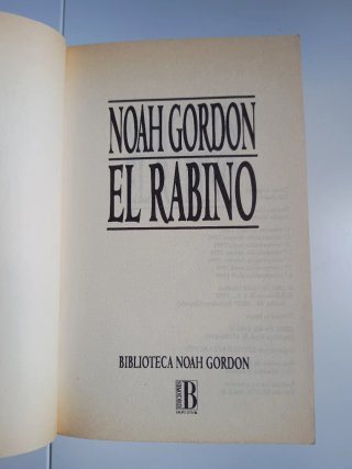 El rabino, novela de Noah Gordon