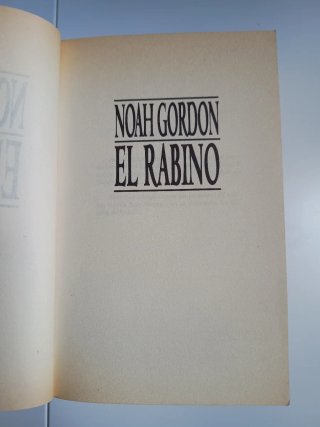 El rabino, novela de Noah Gordon