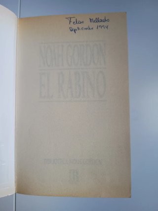 El rabino, novela de Noah Gordon