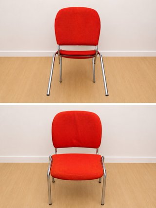 Sillas metálicas rojas (19 unidades)