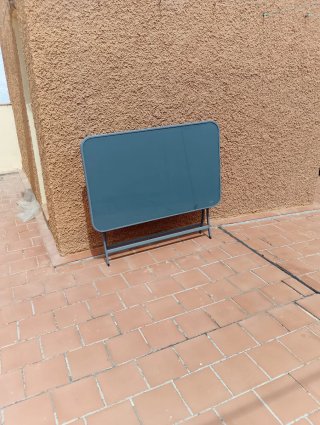 Mesa y 7 Sillas Terraza Plegables incluye barbacoa