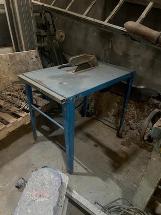 Mesa Sierra Circular Azul