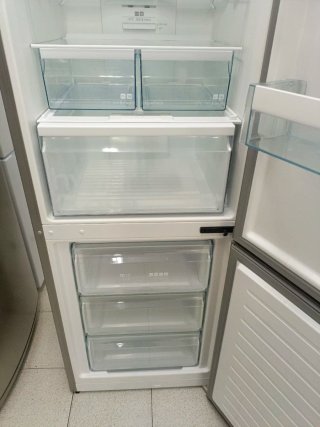 Nevera combi Siemens acero inoxidable 200/60cm A++