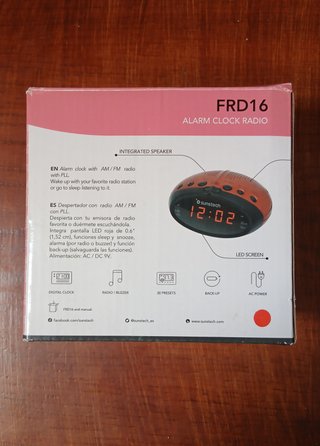 Radio Despertador Sunstech Rojo