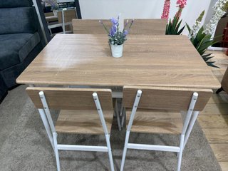 Mesa Comedor 110cm + 4 Sillas