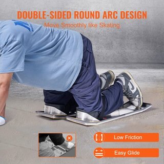 Tablones de Rodillas de Concreto de Acero Inoxidable, Deslizadores de Concreto de 28'' x 8'', Tablones de Rodillas para Concreto, Almohadillas de Rodillas para Deslizadores de Concreto, con Almoha...