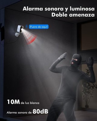 Cámara Vigilancia WiFi Exterior Solar NUEVA