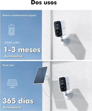 Cámara Vigilancia WiFi Exterior Solar NUEVA