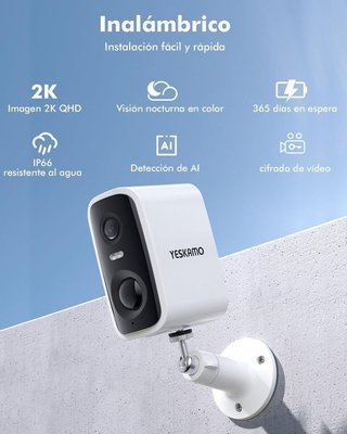 Cámara Vigilancia WiFi Exterior Solar NUEVA