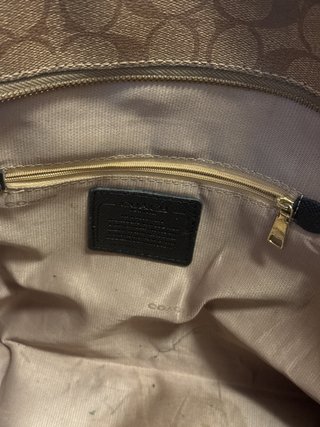 Bolso Tote Coach Marrón y Negro Grande