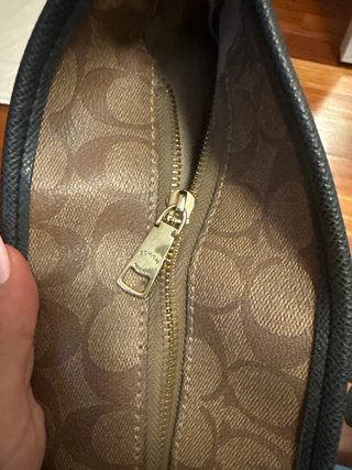 Bolso Tote Coach Marrón y Negro Grande