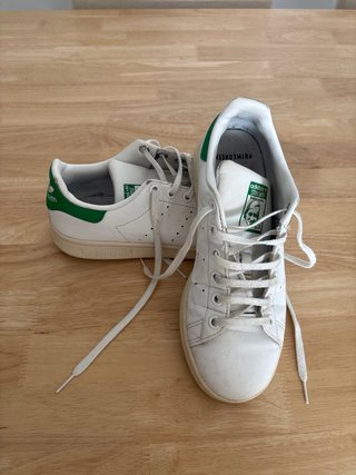 Zapatillas Adidas Stan Smith Blancas y Verdes 1/3