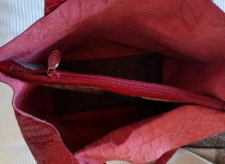 Bolso Furla Rojo Cocodrilo
