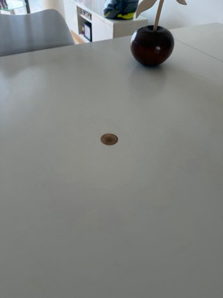 Mesa de comedor extensible blanca