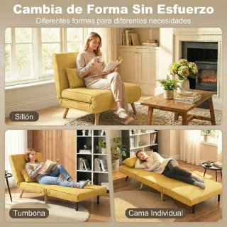 Sofá Cama Individual Plegable Ajustable