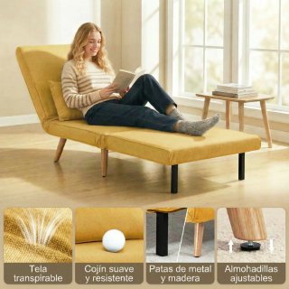 Sofá Cama Individual Plegable Ajustable