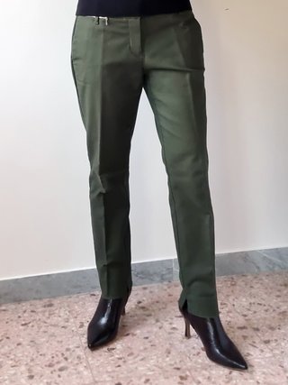 Pantaloni eleganti Mango SUIT verde oliva