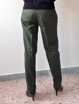 Pantaloni eleganti Mango SUIT verde oliva