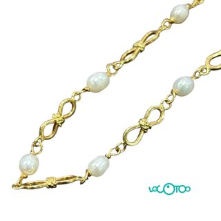 Pulsera Oro 18K con Perlas 2.9gr