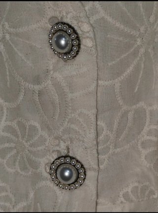 Blusa blanca Fli con encaje
