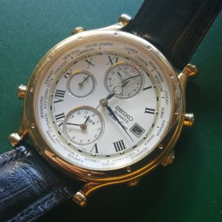 Reloj seiko 5T52-7A11 age of discovery world timer