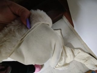 Abrigo Cortefiel Beige con Forro de Borrego