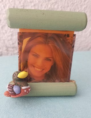 Marcos de fotos madera con animales cerámica nuevo