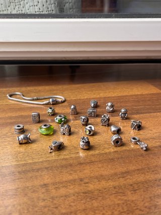Charm Pandora Esfera Brillante Verde Plata