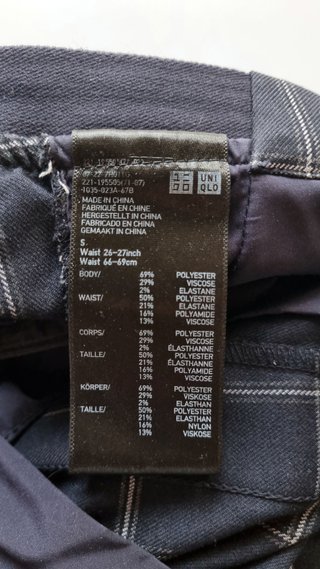 Pantaloni Uniqlo a quadri grigi