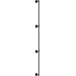 Pasamanos de Escalera de Tubo, Pasamanos de Escalera de 274.3 cm, Pasamanos de Tubo de Acero Carbono con Capacidad de Carga de 199.6 kg, Pasamanos de Tubo Industrial con Soporte de Montaje en Pare...