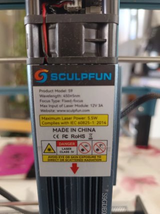 Grabador Láser SCULPFUN + Rodillo rotativo