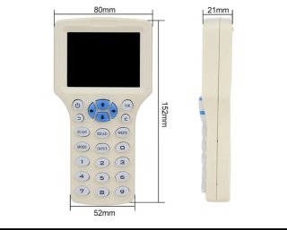 Lector NFC Portátil Blanco y Azul