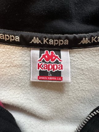 Sudadera Kappa Vintage Roja y Blanca