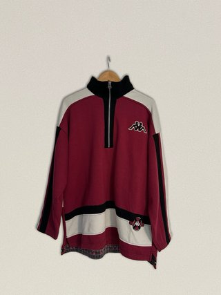Sudadera Kappa Vintage Roja y Blanca