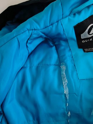 Abrigo azul y turquesa