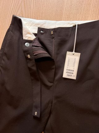 COS 98% Wool Chocolate Tailored Pants With Waist Detail NWT 99€