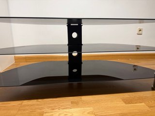 Mesa de salón TV cristal negro