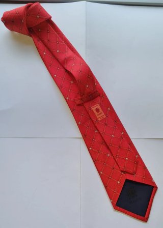Corbata Olimpo 100% Seda Roja