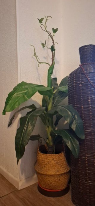 Planta artificial realista alta estilo banano