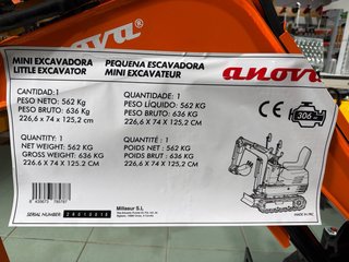 Mini excavadora Anova EX30T
