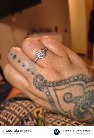 Anillo Oro Blanco y Diamantes